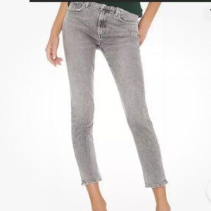 AGOLDE  TONI Mid Rise Straight Slim Ankle Jeans Gray size 26
